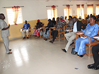 John Danboyi in Session during a Step-down training in Yola